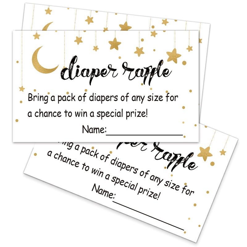 Giftideaworkshop 50 Pcs Diaper Raffle Tickets for Girl or Boy Baby Shower Invitations,Baby Shower Game, Bring a Pack of Diapers to Win Favors - Image 1